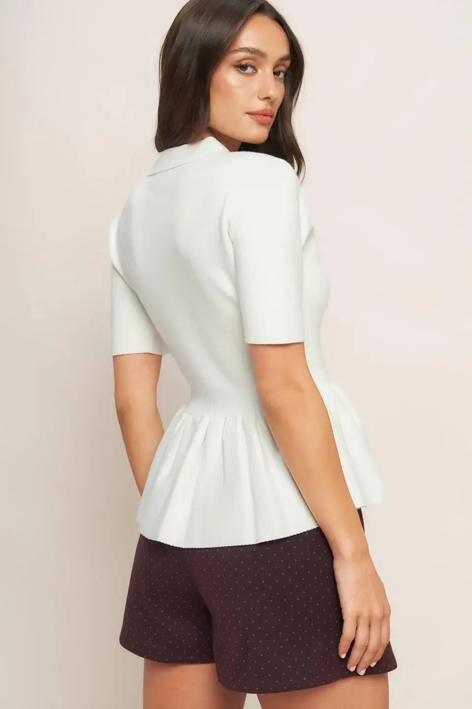 SWEET SERENADE CREAM WOVEN TOP - Flying Tomato - Flyclothing LLC