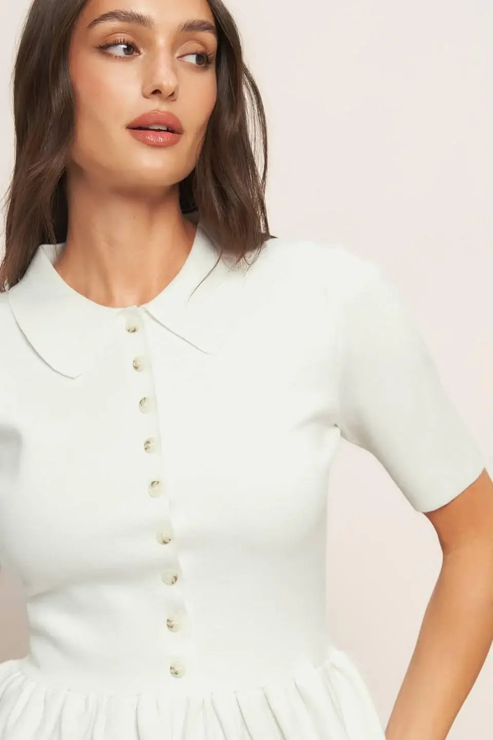 SWEET SERENADE CREAM WOVEN TOP - Flying Tomato - Flyclothing LLC