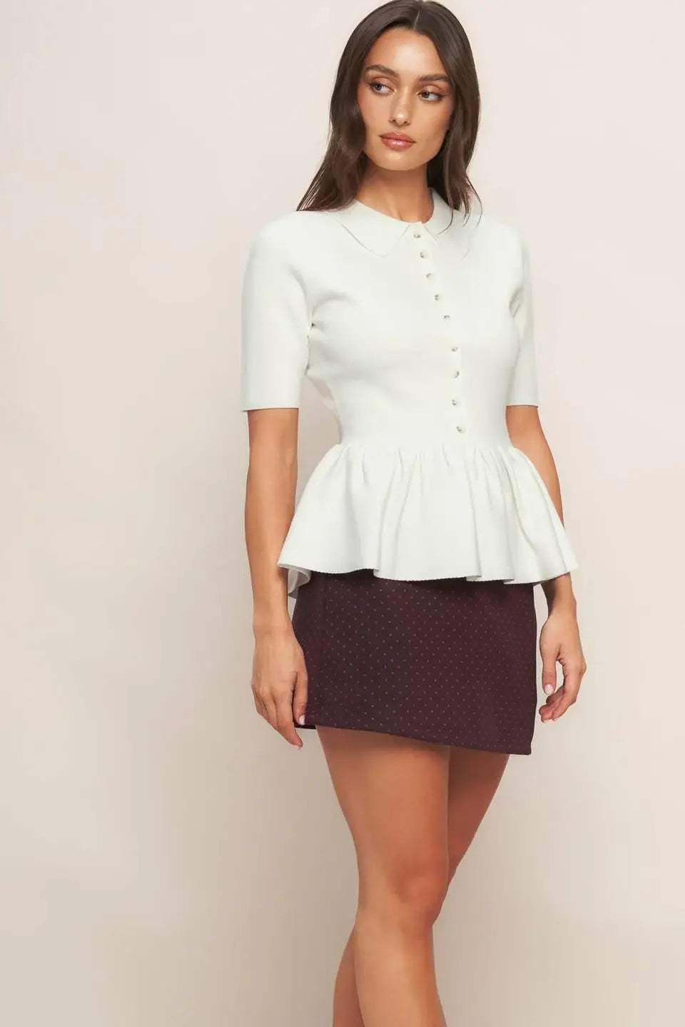 SWEET SERENADE CREAM WOVEN TOP - Flying Tomato - Flyclothing LLC