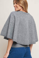 MISTY SHAWL CAPELET SWEATER - Flying Tomato - Flyclothing LLC