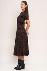GOTHIC MUSE JACQUARD SWEATER MIDI DRESS - Flying Tomato - Flyclothing LLC