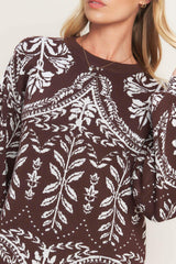 TERRA TAPESTRY SWEATER KNIT MINI DRESS - Flying Tomato - Flyclothing LLC