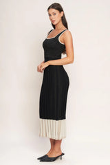 NOIR ÉCLAT SWEATER KNIT MIDI DRESS - Flying Tomato - Flyclothing LLC