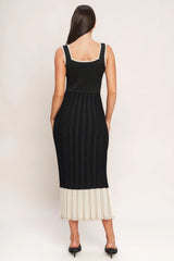 NOIR ÉCLAT SWEATER KNIT MIDI DRESS - Flying Tomato - Flyclothing LLC