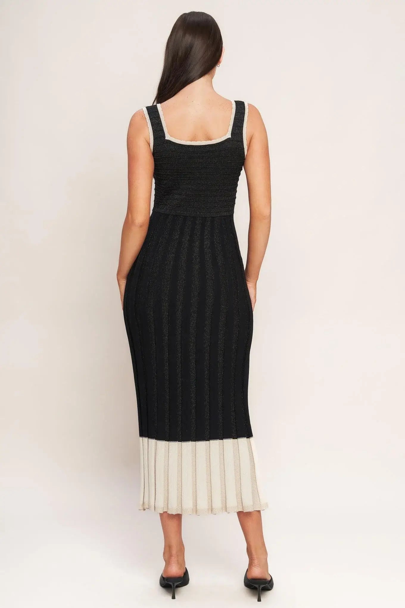 NOIR ÉCLAT SWEATER KNIT MIDI DRESS - Flying Tomato - Flyclothing LLC