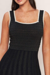NOIR ÉCLAT SWEATER KNIT MIDI DRESS - Flying Tomato - Flyclothing LLC