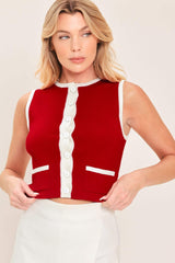CHERRY SODA SWEATER KNIT TOP - Flying Tomato - Flyclothing LLC