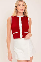 CHERRY SODA SWEATER KNIT TOP - Flying Tomato - Flyclothing LLC