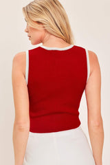CHERRY SODA SWEATER KNIT TOP - Flying Tomato - Flyclothing LLC