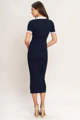 HEELS-READY SILHOUETTE KNIT MIDI DRESS - Flying Tomato - Flyclothing LLC