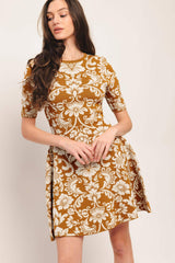 AMBER BLOOM SWEATER KNIT MINI DRESS - Flying Tomato - Flyclothing LLC