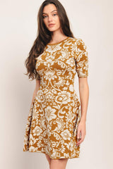 AMBER BLOOM SWEATER KNIT MINI DRESS - Flying Tomato - Flyclothing LLC