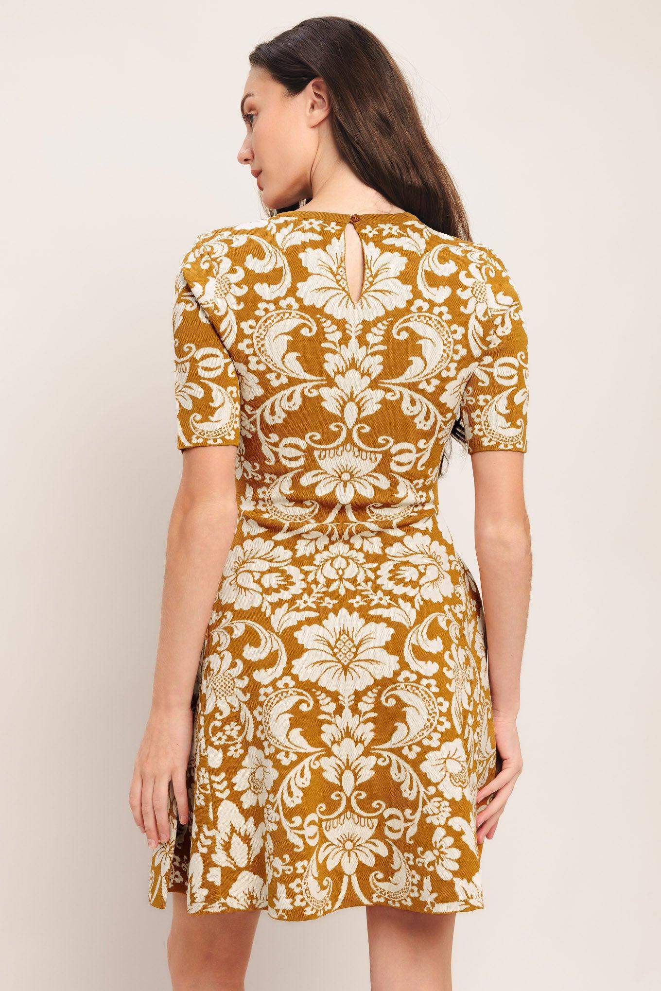 AMBER BLOOM SWEATER KNIT MINI DRESS - Flying Tomato - Flyclothing LLC