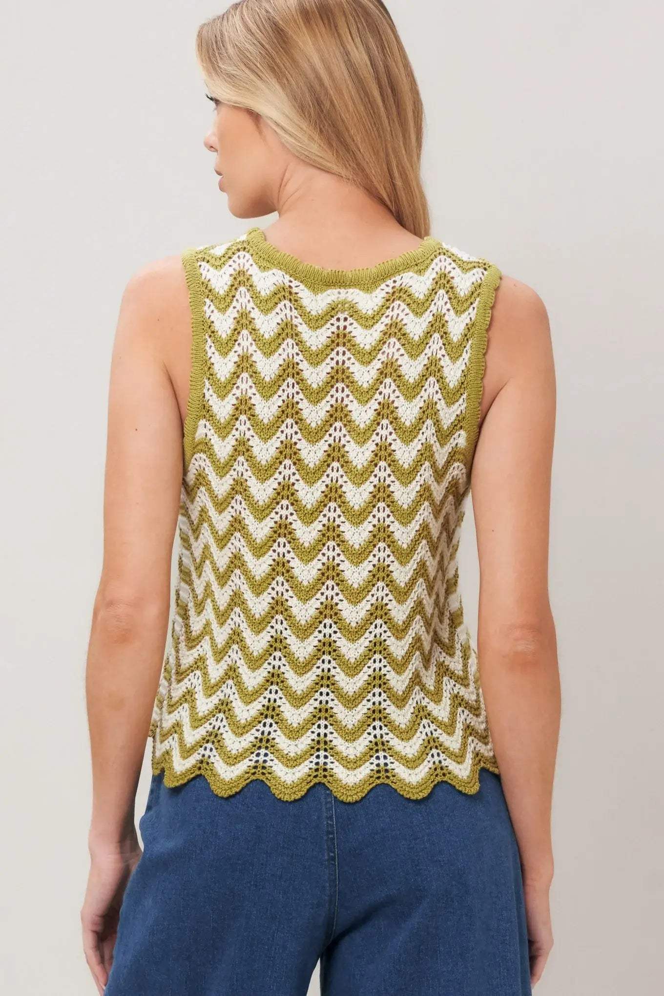 SUNSET STITCH CROCHET KNIT TOP - Flying Tomato - Flyclothing LLC