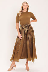 GOLDEN QUILL ROMANCE MIDI DRESS