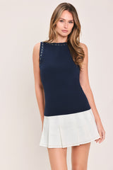 NAUTICAL GLOW STORY SWEATER KNIT TOP