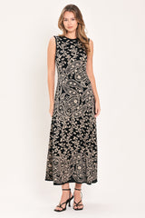 HAZEL PAISLEY EMBRACE JACQUARD SWEATER MIDI DRESS