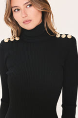 POLISHED MOMENTS TURTLENECK SWEATER MIDI DRESS