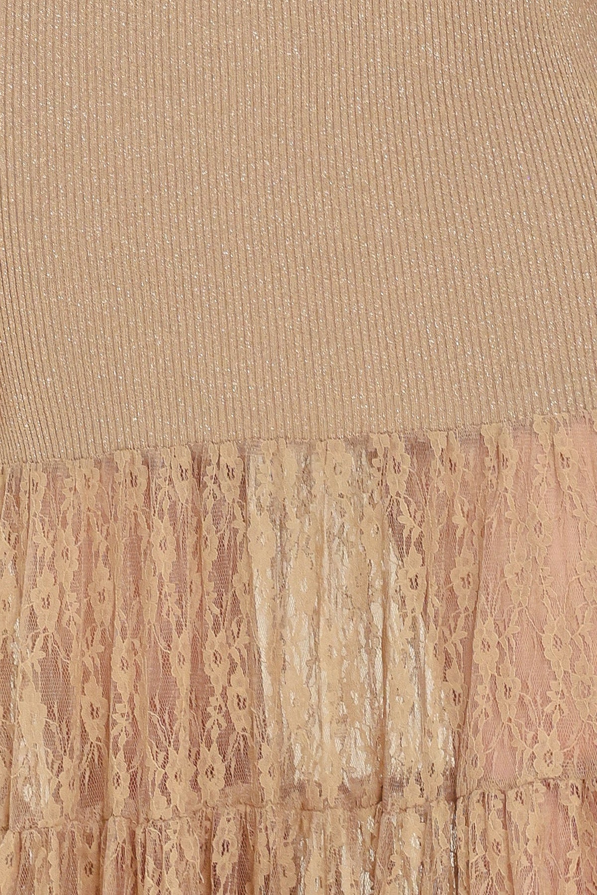 GILDED GRACE GOLD METALLIC LACE-TIER SWEATER MAXI DRESS - Flying Tomato - Flyclothing LLC