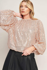 HOPE YOU REMEMBER SEQUIN TOP - Flying Tomato - Flyclothing LLC