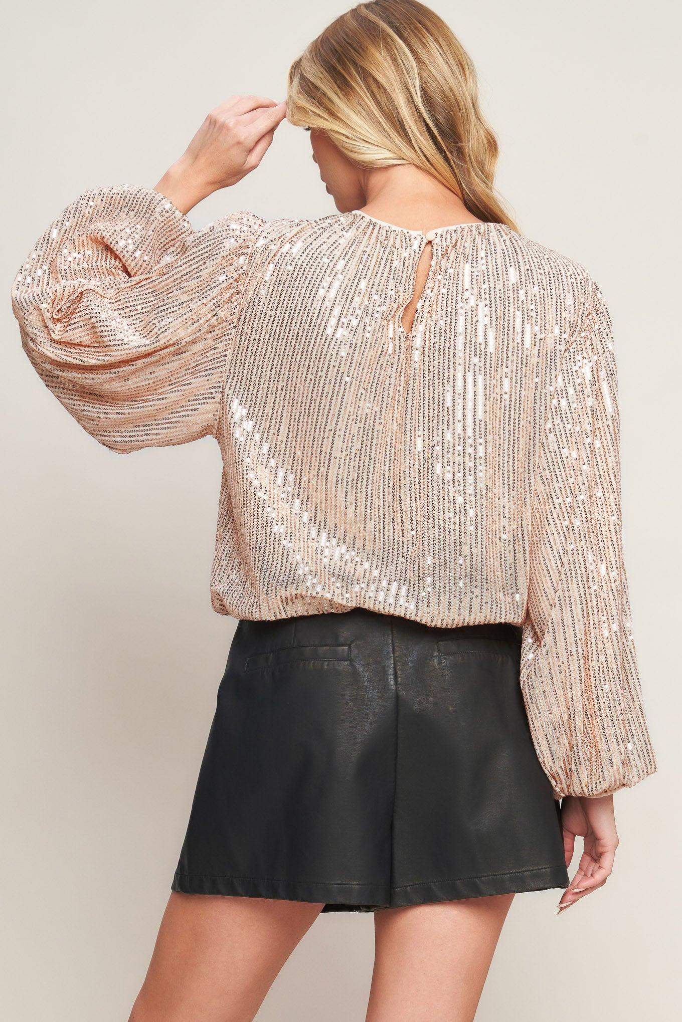 HOPE YOU REMEMBER SEQUIN TOP - Flying Tomato - Flyclothing LLC