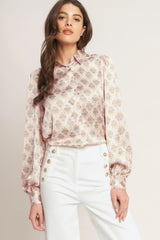 MOROCCAN MUSE PINK WOVEN TOP - Flying Tomato - Flyclothing LLC