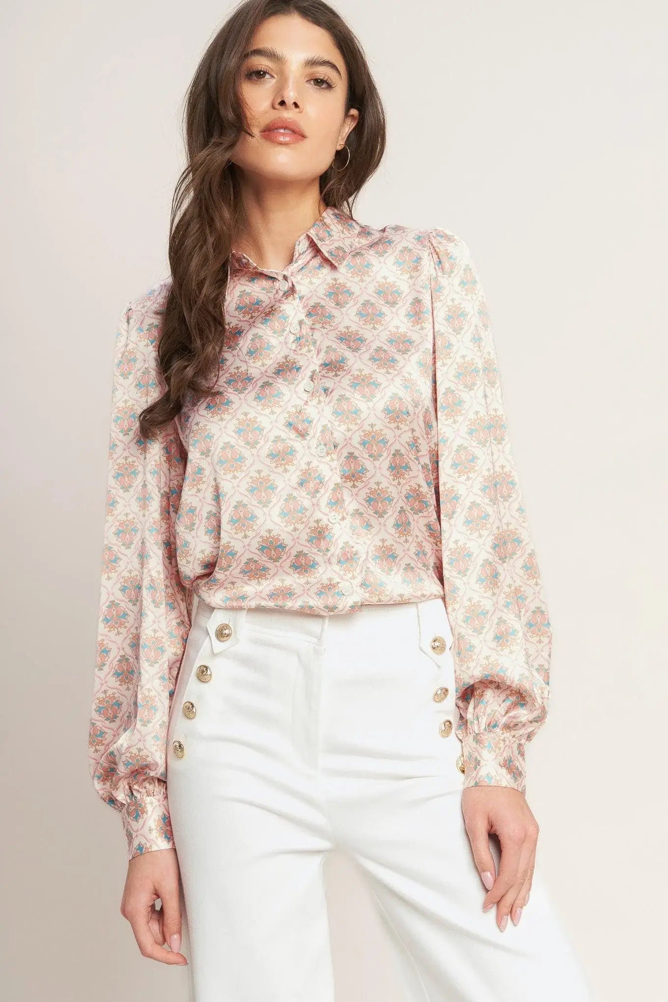 MOROCCAN MUSE PINK WOVEN TOP - Flying Tomato - Flyclothing LLC