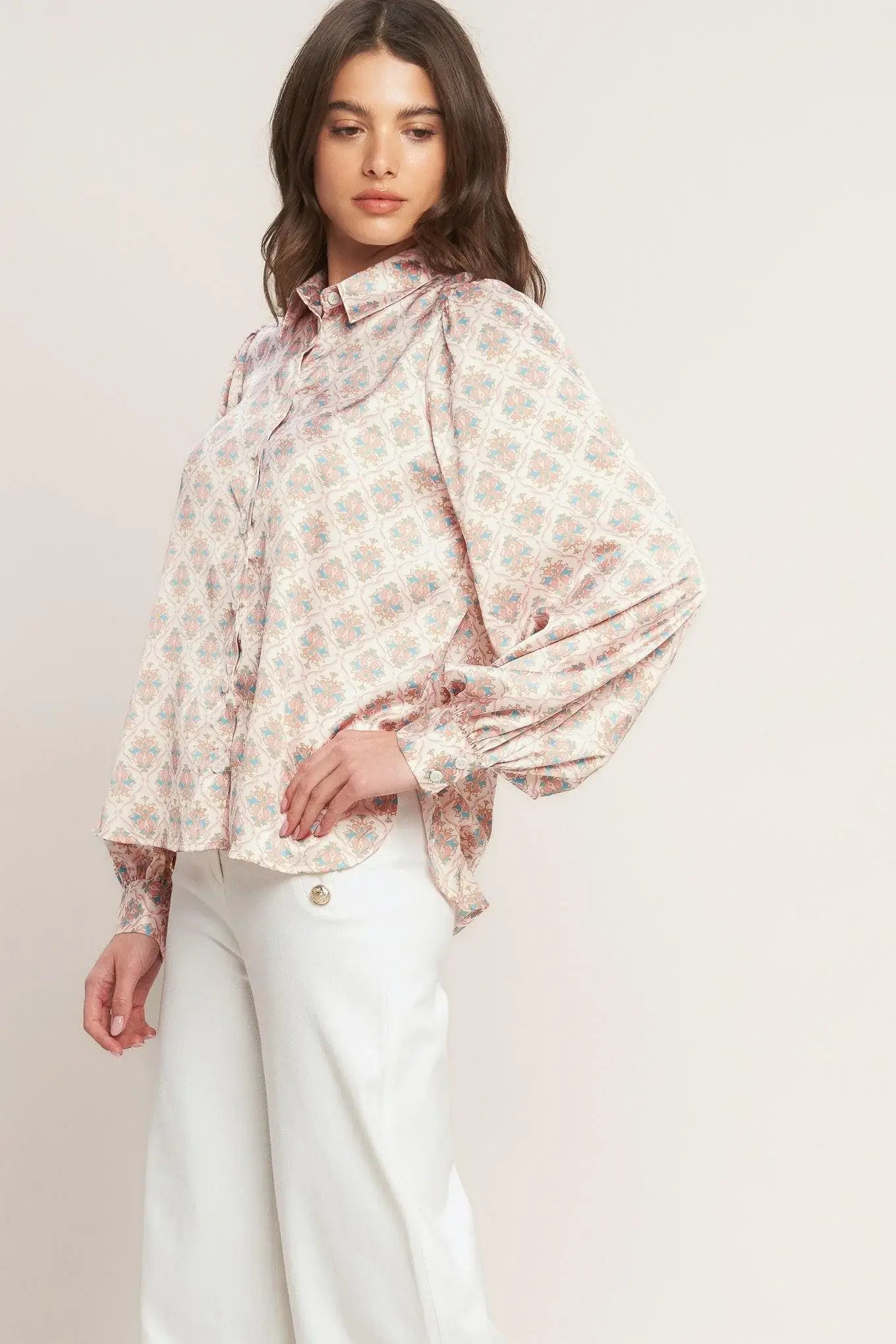 MOROCCAN MUSE PINK WOVEN TOP - Flying Tomato - Flyclothing LLC