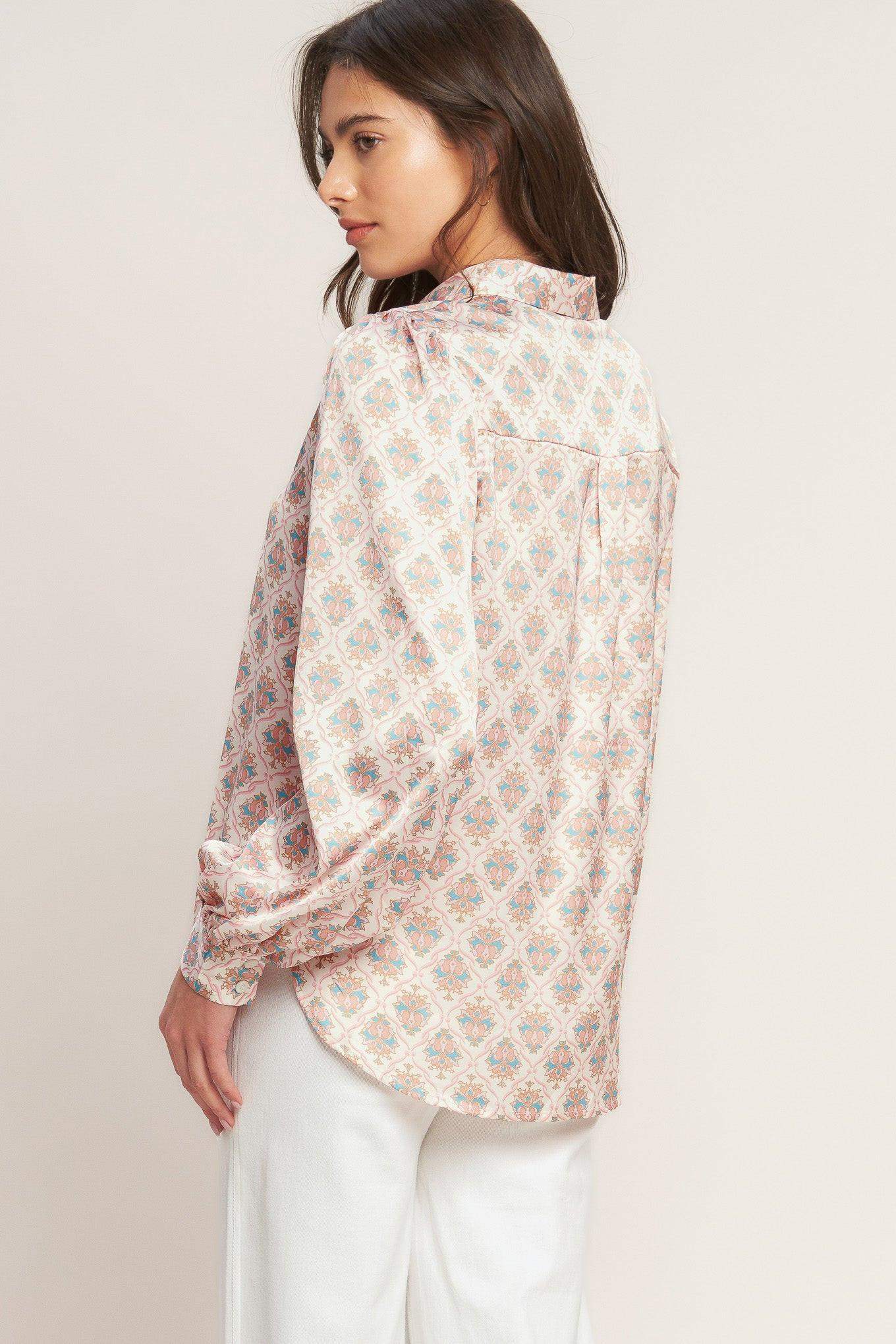 MOROCCAN MUSE PINK WOVEN TOP - Flying Tomato - Flyclothing LLC