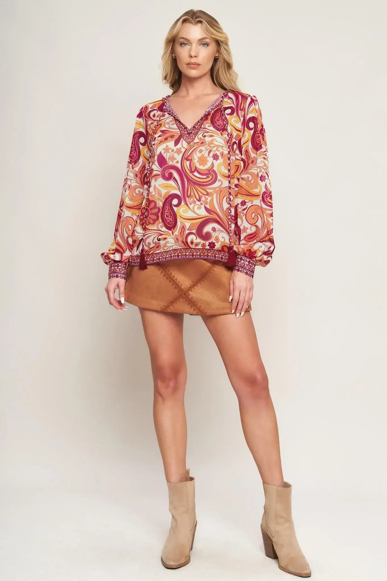 NEVER WANNA LEAVE WOVEN TOP - Flying Tomato - Flyclothing LLC