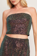 CHARMING COMPOSURE SEQUIN TOP AND BOTTOM SET - Flying Tomato - Flyclothing LLC
