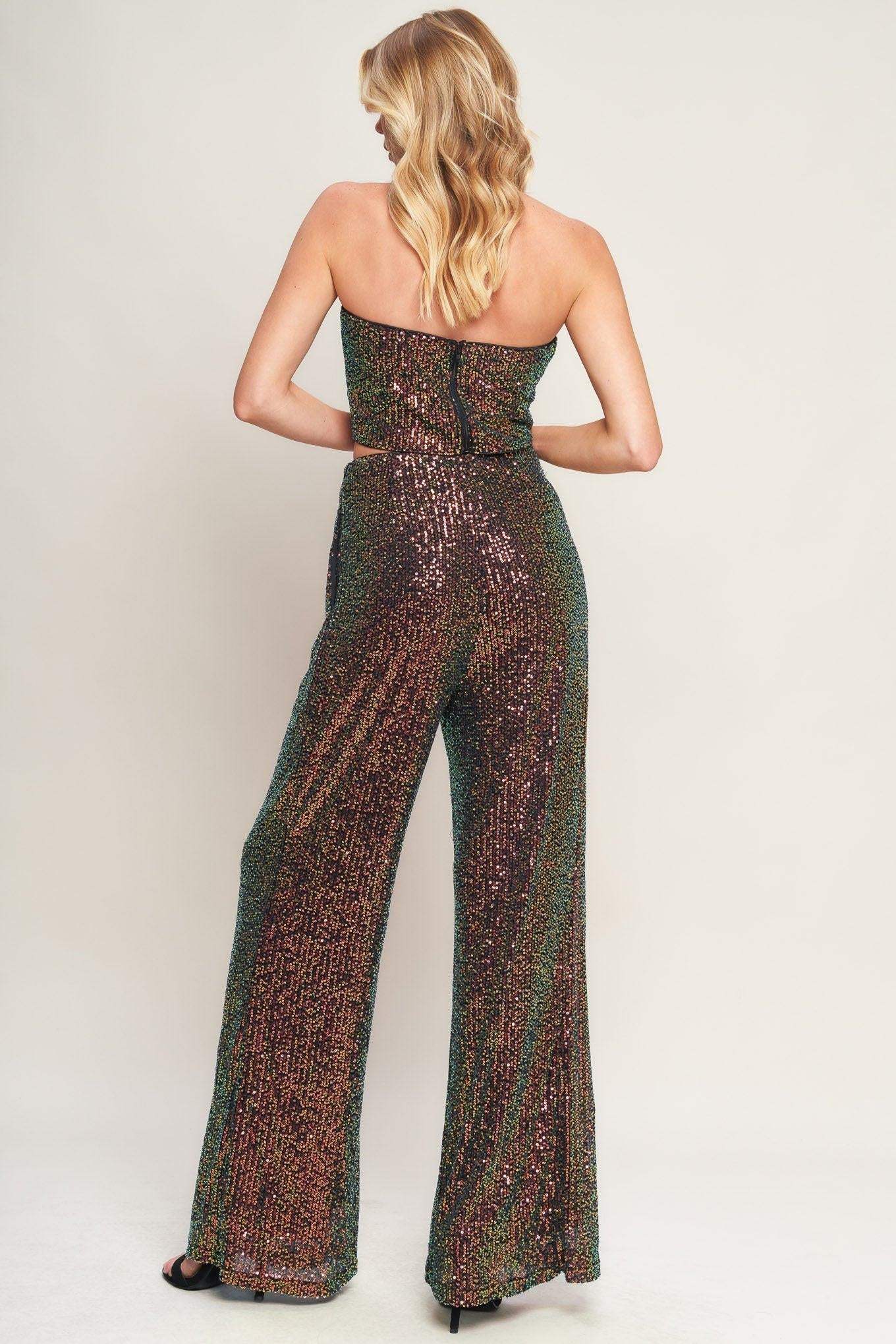 CHARMING COMPOSURE SEQUIN TOP AND BOTTOM SET - Flying Tomato - Flyclothing LLC