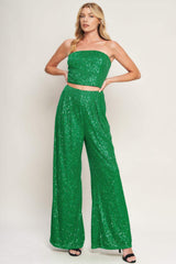 CHARMING COMPOSURE SEQUIN TOP AND BOTTOM SET - Flying Tomato - Flyclothing LLC