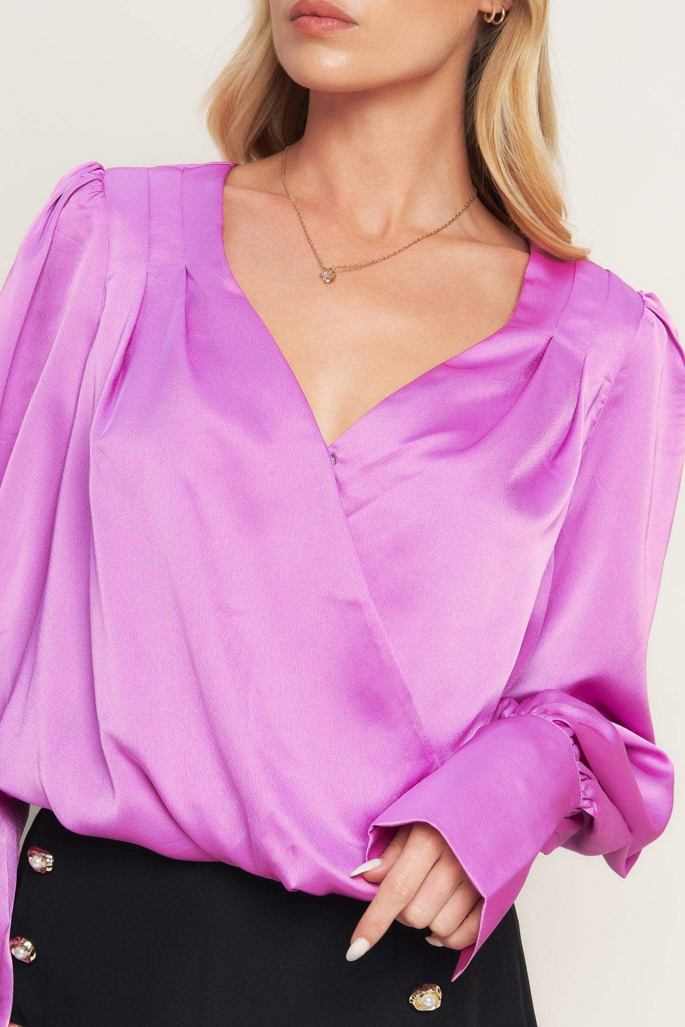 MODERN MUSE ORCHID WOVEN TOP - Flying Tomato - Flyclothing LLC
