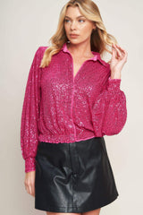 FREEDOM CALLS SEQUIN TOP - Flying Tomato - Flyclothing LLC