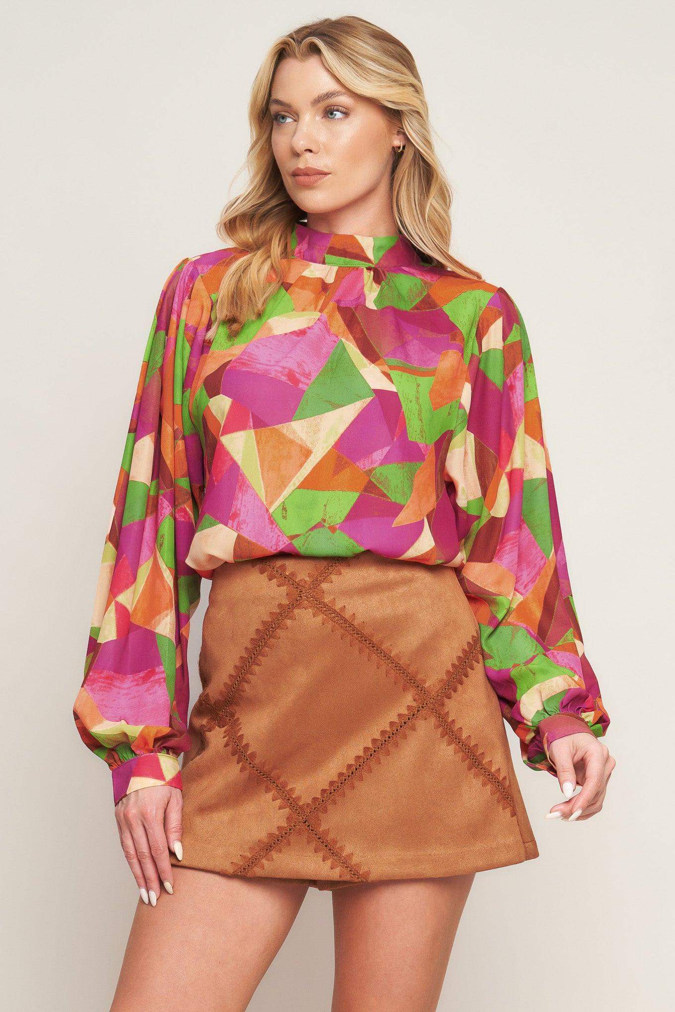 LOOKING AHEAD WOVEN TOP - Flying Tomato - Flyclothing LLC