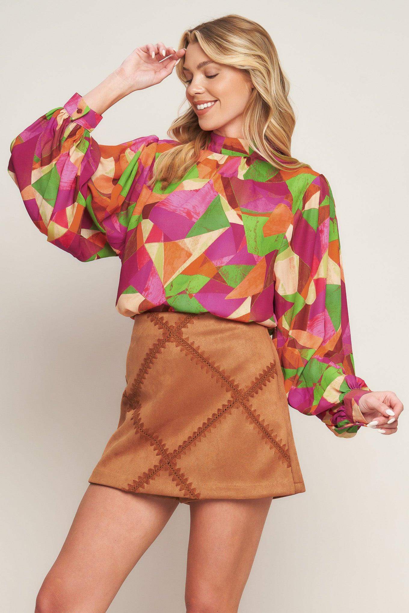 LOOKING AHEAD WOVEN TOP - Flying Tomato - Flyclothing LLC
