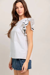 NICE AS CAN BE WOVEN TOP - Flying Tomato - Flyclothing LLC