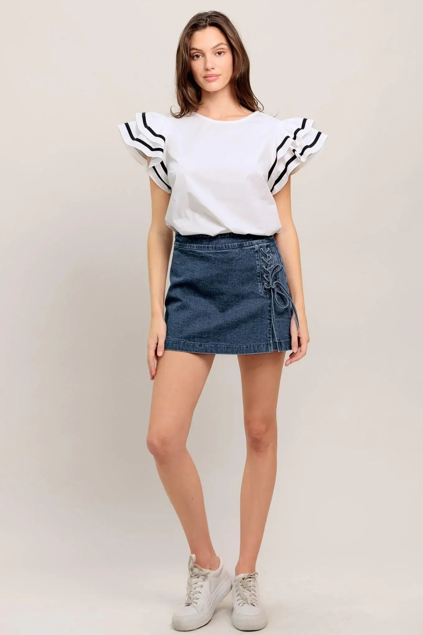 NICE AS CAN BE WOVEN TOP - Flying Tomato - Flyclothing LLC