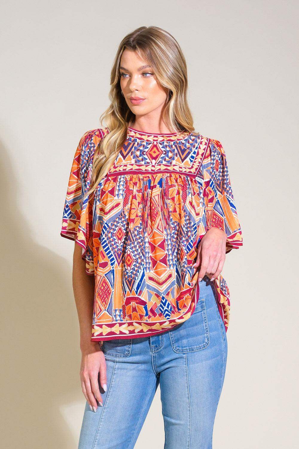 SPARKLY ENERGY WOVEN TOP - Flying Tomato - Flyclothing LLC