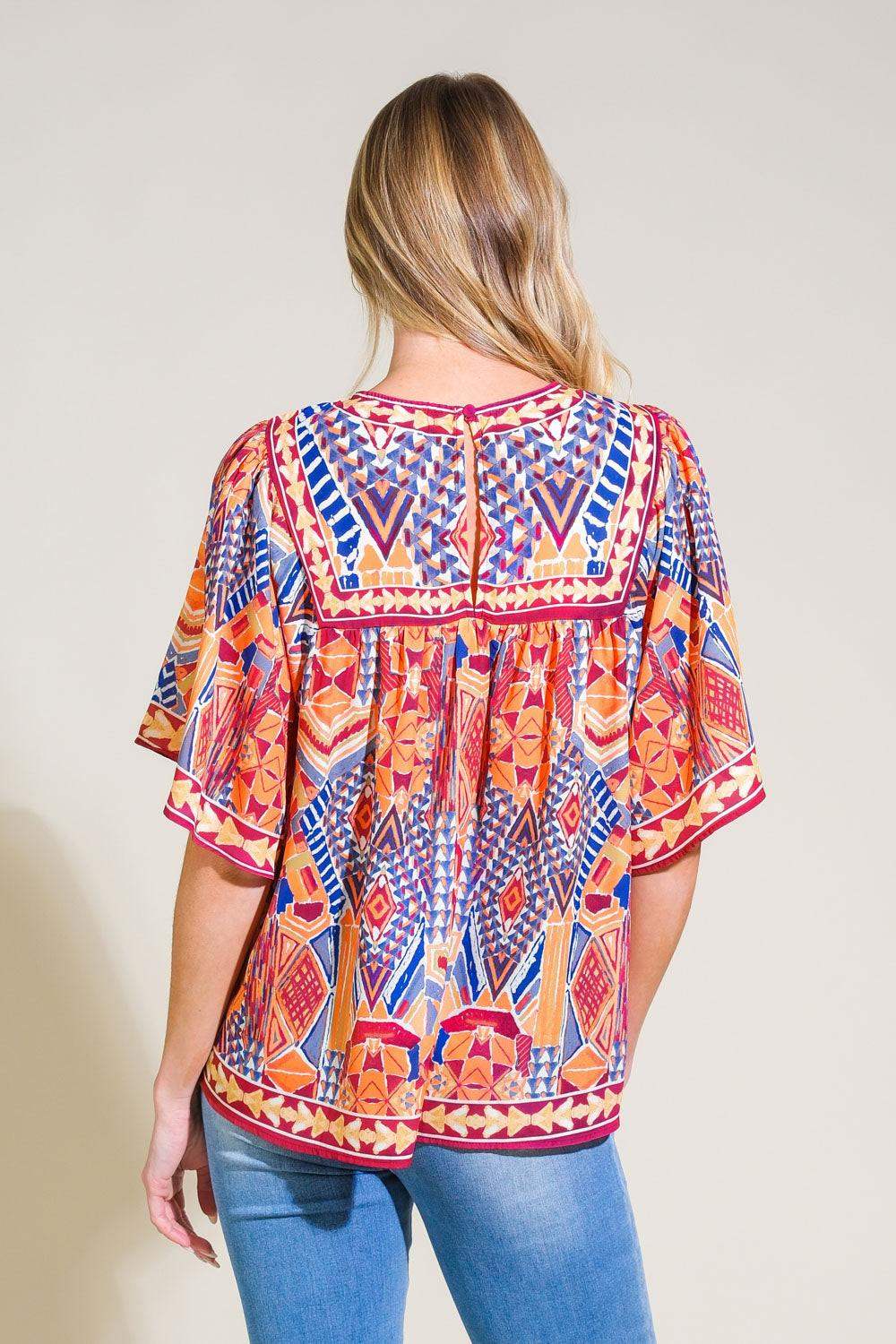SPARKLY ENERGY WOVEN TOP - Flying Tomato - Flyclothing LLC