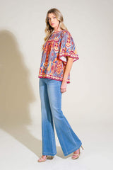SPARKLY ENERGY WOVEN TOP - Flying Tomato - Flyclothing LLC