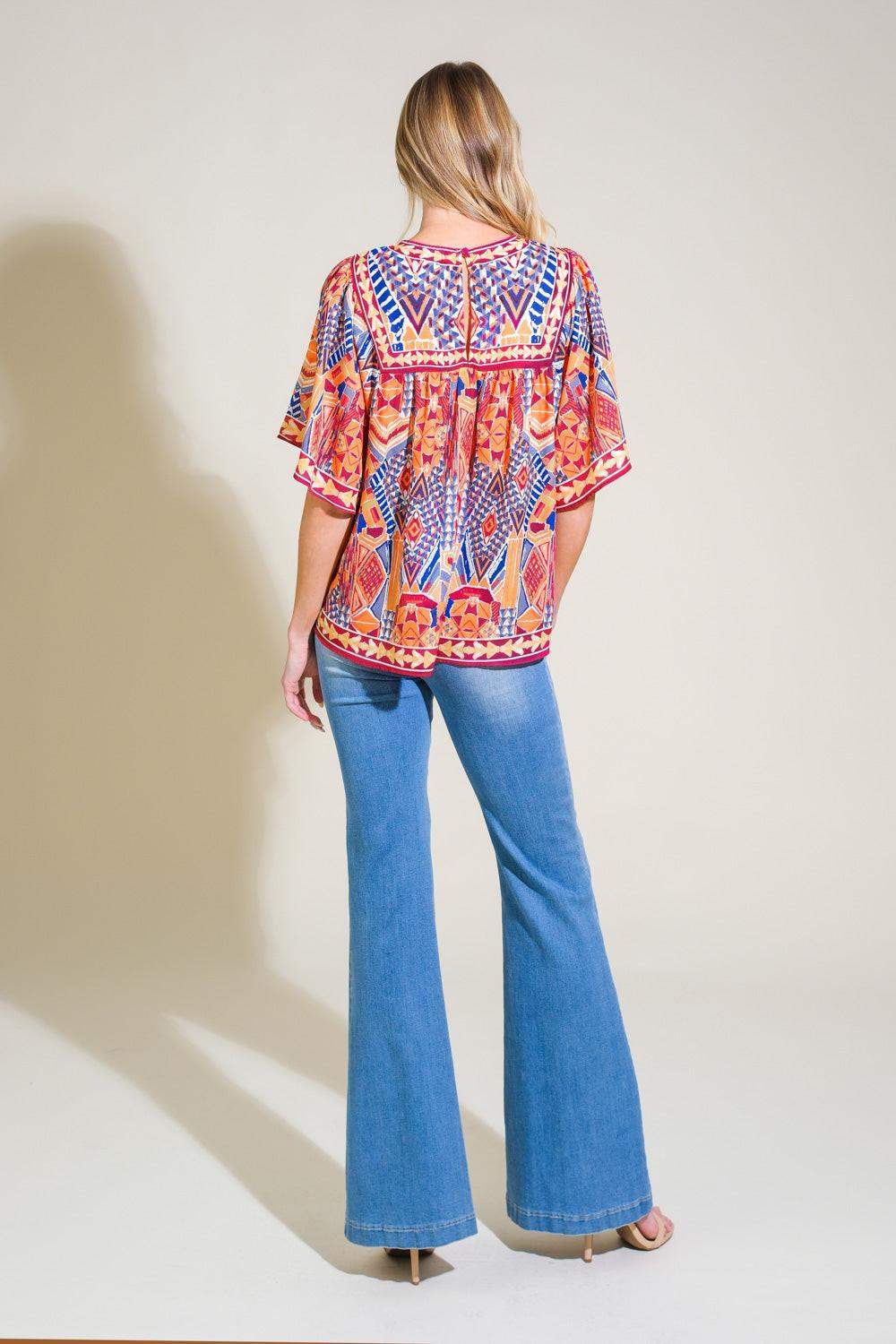SPARKLY ENERGY WOVEN TOP - Flying Tomato - Flyclothing LLC