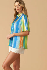 TAKE ME DANCING WOVEN SATIN TOP - Flying Tomato - Flyclothing LLC