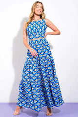 SUMMER JOURNEY WOVEN TOP AND SKIRT SET - Flying Tomato - Flyclothing LLC
