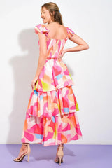 ABSOLUTE EDGE PINK WOVEN TOP AND SKIRT - Flying Tomato - Flyclothing LLC