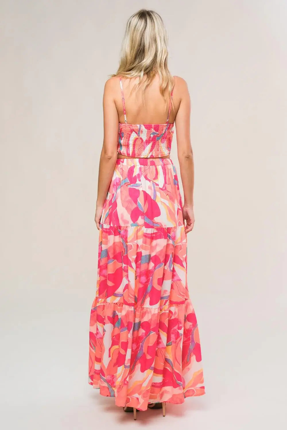 ROMANTICALLY SPEAKING WOVEN TOP AND SKIRT SET - Flying Tomato - Flyclothing LLC