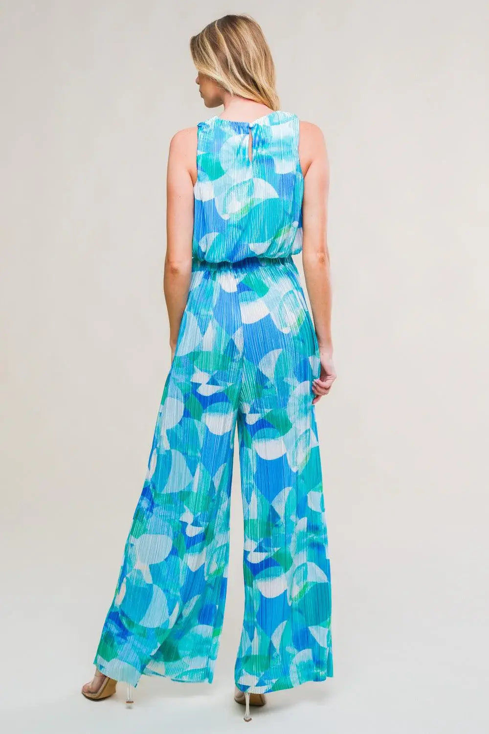 MARITIME MUSE WOVEN PLISSE TOP AND PANT SET - Flying Tomato - Flyclothing LLC