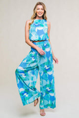 MARITIME MUSE WOVEN PLISSE TOP AND PANT SET - Flying Tomato - Flyclothing LLC