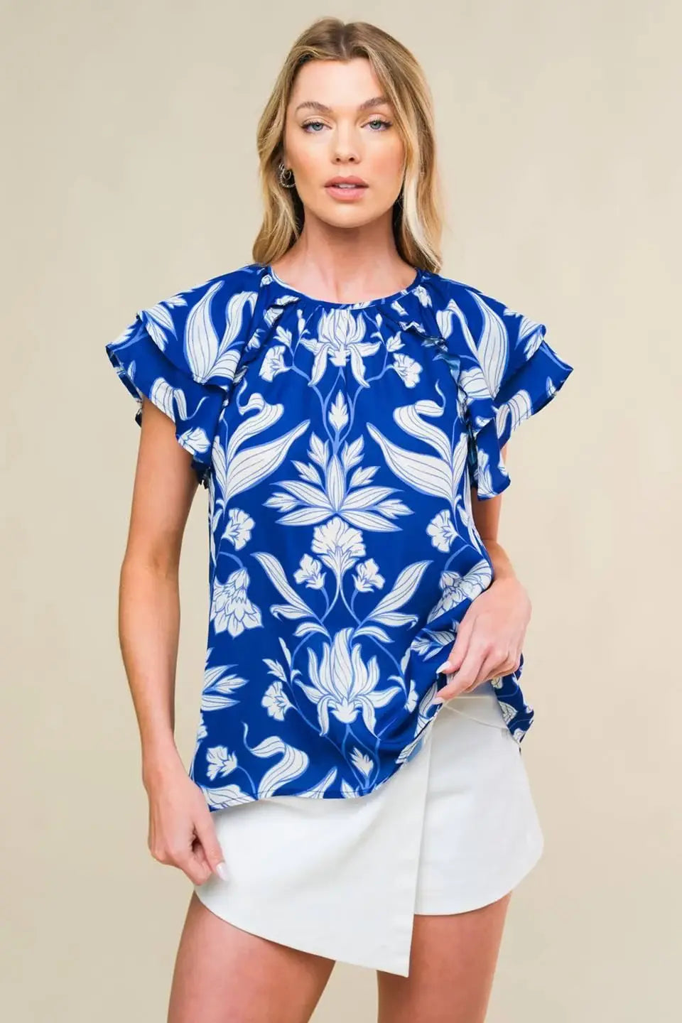 INTO THE SKY WOVEN TOP - Flying Tomato - Flyclothing LLC